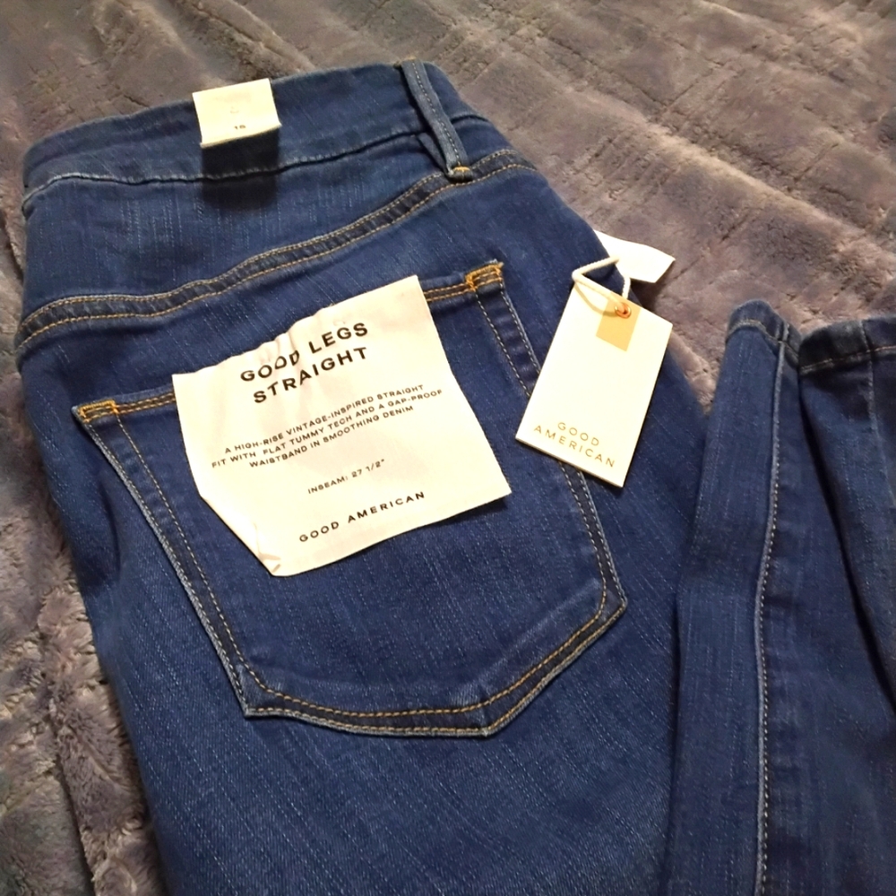 Good American Jeans Good Legs Straight - NWT - Size 15